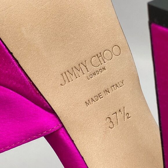 Jimmy Choo Socorie 120 Satin Platform Sandals size 37.5 - Picture 15 of 15